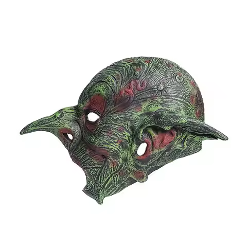 Green Goblin Latex Full Face Mask Pointed Ears Scary Monster Mask Halloween Cosplay Costume Carnival