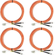 3M - 4Pack LC to ST Fiber Optic Patch Cable Multimode OM1 Duplex 62.5/125µm Optical Patch Cord 1G/10