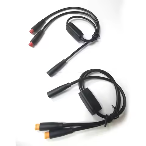 0.4M 6mm M6 2 3 Pin 1 female to 2 male Splitter Electric bicycle ebike Connector Cable 26awg waterpr