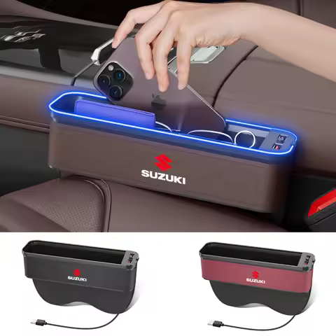 Car Seat Gap Organizer USB Charging Multifunction Storage Box For Suzuki S-Cross Swift SX4 Vitara Ji