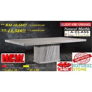 Greenville 138, 8ft x 4ft Imported NATURAL / ORIGINAL MARBLE DINING TABLE  Available in 7ft / 1 +8 /