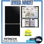 (Free Gift) Hitachi R-WB700VMS2 French Door Bottom Freezer Fridge +free Rice Cooker n Vacuum Container + free disposal