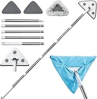 CTIME 3-in-1 Professional Window Cleaning Device with 360° Rotating Triangle Head and Telescopic Han