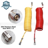 SIHAI Red / Yellow Trailer Sushi Hose Air Hose 7.5M Susie Hose with M18 x 1.5 304 Stainless Steel Co