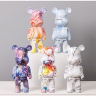 Bearbrick Bear Bear Model Statue cute Color Spill Pattern size 28cm Multi-Color size