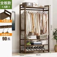 ONE - 楠竹實木傢俱 衣櫃 多層收納架 衣帽架 鞋架（全板款）90x30x150cm 茶色