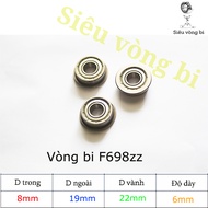 Flange bearing F698ZZ - Rim bearing F698ZZ - Standard 8x19x6 (22mm rim)