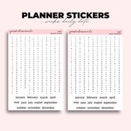 Planner Stickers - Weeks Daily Date