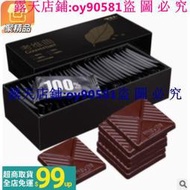 滿299發貨//優選 【 】巧克力 零食 純可可脂 黑巧克力片 無糖低烘焙巧克力 苦脂塊 可可片健身禮盒 30片/盒/