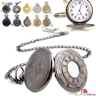 【Fast Shipping】BAGGLE Fob Watches Flip With Necklace Vintage Steampunk