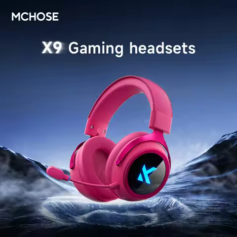 MCHOSE X9 Wireless Gaming Headset Tri-Modes Connection 7.1 Surround Sound 53mm Driver Low Latency No