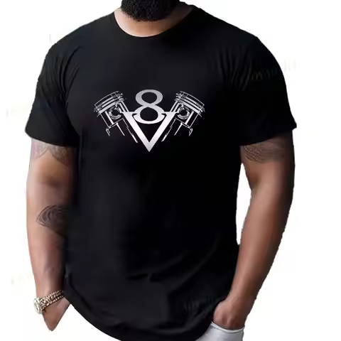 V8 Engine T Shirt for Hemi Engineer Hot Rod Graphic Design Cheap Material Polyester Short Sleeve Man