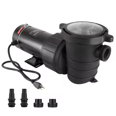 SucceBuy Above Ground Pool Pump 1HP/1.5HP/2HP Single Speed with Filter Basket for Above Ground Pools