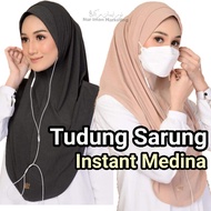 MURAH SAIZ M Tudung Sarung Instant Medina CROWN EDITION Handfree/Mask Friendly Anti Kedut Soft Awning