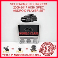 VOLKSWAGEN SCIROCCO 2009-2017 (3 HOLE A/C) 9" ANDROID IPS PLAYER 2.5D WITH ( F.O.C ANDROID PLAYER CA