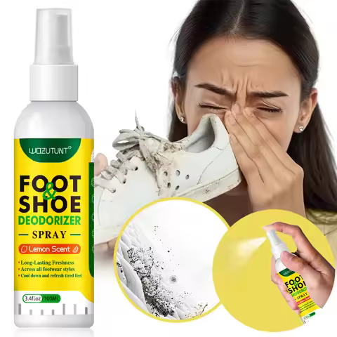 100ml Foot Shoes Deodorizer Spray Lemon Perfume Feet Shock Odor Nemesis Deodorant Removal Antibacter