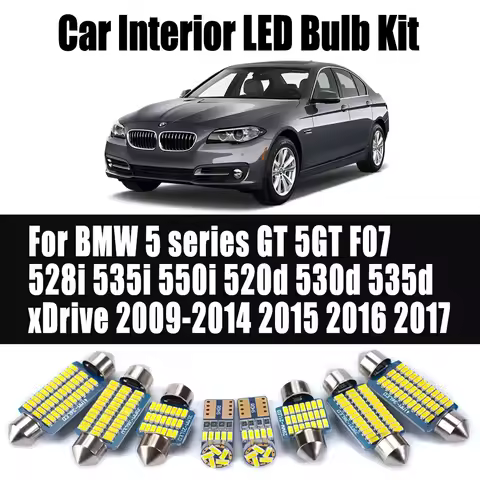 26Pcs LED Interior Map Dome Light Kit For BMW 5 series GT 5GT F07 528i 535i 550i 520d 530d 535d xDri