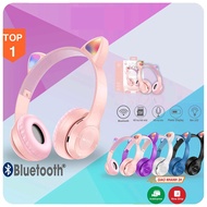 หูฟังแมว หูฟังบลูทูธ P47M LED Wireless Bluetooth Stereo Headset หูฟังบลูธูทไร้สาย 4 สี ของแท้ 100%