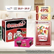 Combo 1 Thùng Mì Omachi Xốt Bò Hầm Gói 80g và 1 Hộp Ponnie Hot Dog Giòn Ăn Liền Hộp x 20 Cây x 28G