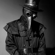 Halloween Plague Doctor Cosplay Costume Black Death Suit Horror Scp049 Bird Billed Crow Adult