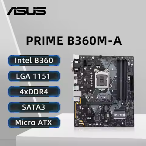 ASUS PRIME B360M-A Motherbaord LGA 1151 Support i3-9100 i5-9400 8600 i7-9700 8700K I9-9900 DDR4 HDMI