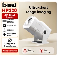 Lonaisci HP320 4K Mini Short-Throw Projector 0.9m for 30-inch Screen Android 13 System 2+16GB RAM 35