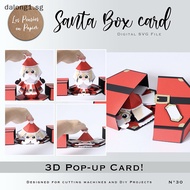[dalong1] 3D Santa Claus Prank Box Card 3D Christmas Cards Novelty Santa Card 3D Santa Claus Stereoscopic Gift Card Christmas-Themed Prank [SG]