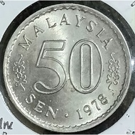 ( Syiling ) 50 Sen 1978 ( UNC ) Malaysia Parliament House