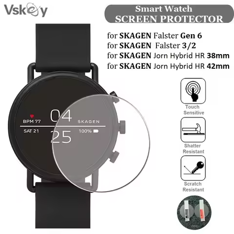 5PCS Smart Watch Screen Protector for Skagen Falster Gen 6/3/2 Jorn Hybrid HR 38mm 42mm Round Temper