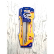 American Tool Basic L-Shaped Wrench Set, 9 Pieces / Hex Key Wrench 9 Extra Long AMT8859001