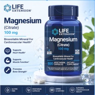 Life Extension Magnesium (Citrate), 100 mg, 100 Vegetarian Capsules m3w0b94b0t