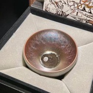 320非遺傳承人建盞之母胡金花 紫金花銀霜建盞 粉彩油滴兔毫曜變 收藏珍藏全新茶杯茶盞茶具 原礦原釉鐵胎 禮盒證書