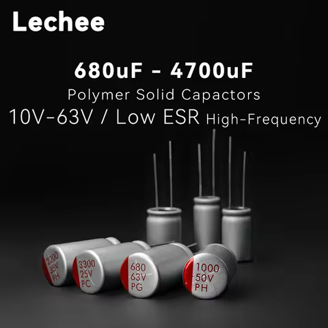 Polymer Solid Capacitor 10V 16V 25V 35V 50V 63V 680uF 820uF 1000uF 2200uF 3300uF 4700uF Low ESR High
