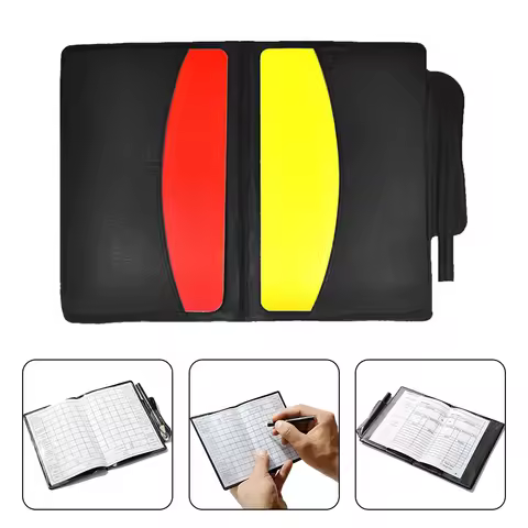 1 Set Football Referee Wallet Notebook With Red Card And Yellow Card Referee Red Yellow Card Profess