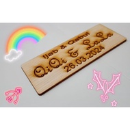 Plate Kecil untuk Mas Kahwin/ Ijab Qabul/Hantaran/Birthday/Name Tag