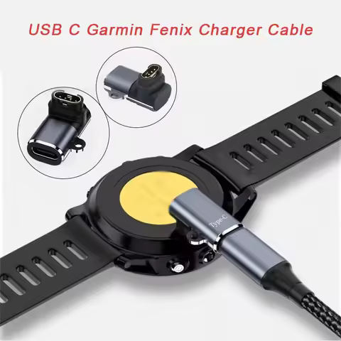 For Garmin Fenix 8 7 7S 6 Forerunner 955 965 instinct 3 2 E USB-C Charger Smartwatch Charger Adapter