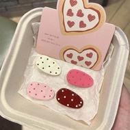 Polka Dot Hair Clips set of 2 - Premium Oval Polka Dot Hair Clips, Pack of 2