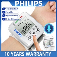 PHILIPS Portable Digital Blood Pressure Monitor Wrist BP USB Charging Voice Sphygmomanometer