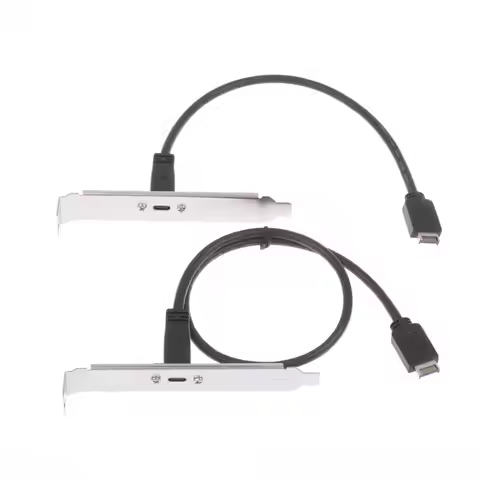 1 Piece Type-E To USB-C Type C Female Connector Extension Wire Cable With Panel Mount Screw 30/50cm 