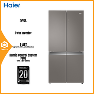 Haier HTF-540DGG7 540L 4 Door Refrigerator Fridge Twin Inverter Wet &amp; Dry Zone Fridge HTF540DGG7 Peti Sejuk