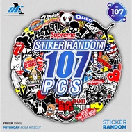 107pcs Random Hypebeast Aesthetic Racing Stickers - Waterproof Stickers for Motorcycles, Helmets, Ca
