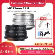 yuan6 7artisans 25mm F1.8 Prime Lens for Sony E Mount /Fujifilm/Canon EOS-M Mout Micro 4/3 Cameras A7 A7II A7R Free Shipping DSLRs Lenses