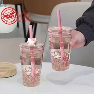 Kt Straw Cup Large Capacity High Temperature Resistant High Cup Value Water Cup Girls Portable C0f0