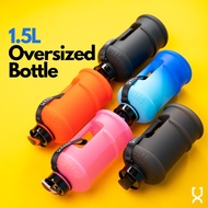 OVER 1.5L Big Water Bottle Large BPA Free Fitness Outdoor Leakproof Food Grade PP Plastic Cute Porta
