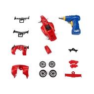 F1 Construction Toy Building Blocks - 24 Pieces - 2 in 1 Easy Build Your Own Racing Car Kit with Ele
