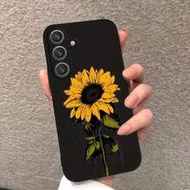 1pc Creative Sunflower Love Straight Edge Liquid Soft Phone Case Compatible With GalaxyS26 S25 S24Ul