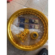 y125 125zr y125zr y125z y15 y15zr lc135 ex5 wave125 alloy rim SET alloy gantang test sprint hub siap string buyung