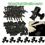 120pcs M5 Clip Nut Screw 5mm U-Clip U Nut Spring Clip M5 Skru Motorcycle Cover Set Car Motorcycle Sc