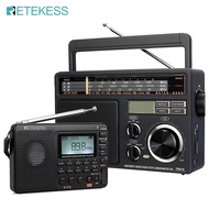 Retekess V115วิทยุ FM AM ดิจิตอลแบบพกพาวิทยุ FM ระยะทางแบบพกพารองรับการ์ด TF และการบันทึกและวิทยุ TR618คลื่นตั้งโต๊ะวิทยุส่วนตัว AM FM SW