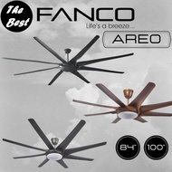 FANCO AREO A84 84 Inches &amp; A100 100 Inches DC Motor 8 Blades 3C LED Light Ceiling Fan